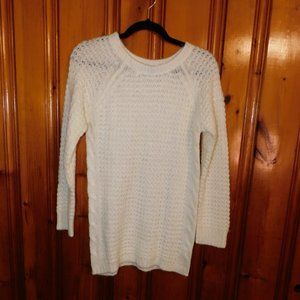 NY Collection cream open knit sweater